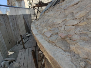 Dělníci odkryli při opravě rotundy v centru Prahy unikátní nález