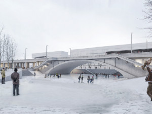 VIZUALIZACE: Libeňský most vylepší kavárny, kluziště i skatepark