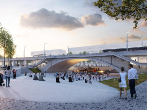 VIZUALIZACE: Libeňský most vylepší kavárny, kluziště i skatepark
