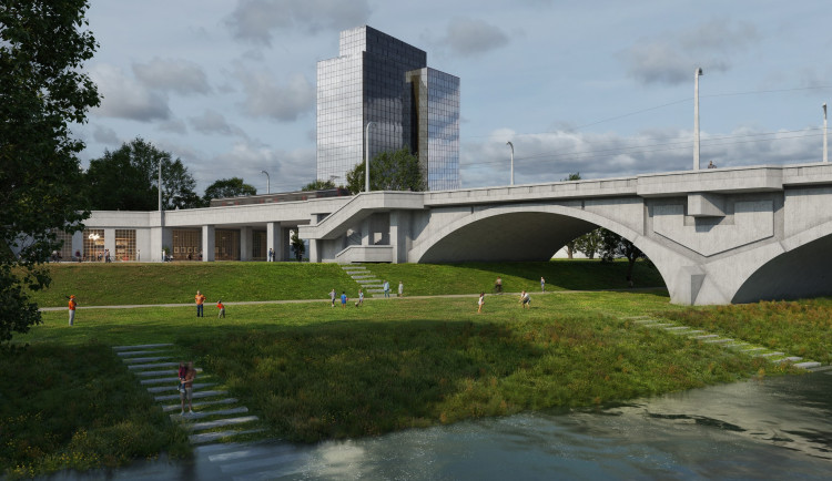 Tak bude okolí mostu vypadat.
