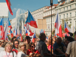 FOTOGALERIE: Demostrace na Václavském náměstí