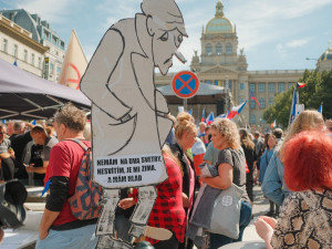 FOTOGALERIE: Na demonstraci proti vládě přišlo na 70 tisíc lidí
