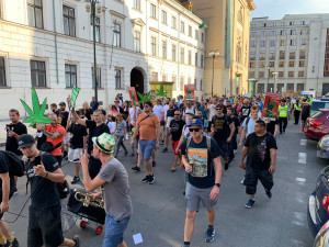 VIDEO: Prahu zahalil odér konopí. Městem prošel průvod za legalizaci