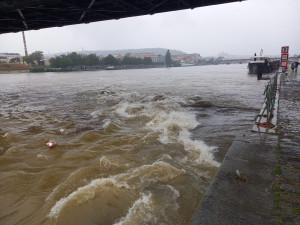 Botič po vlití do Vltavy.