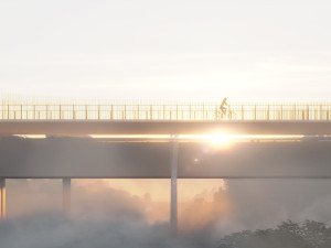 VIZUALIZACE: Nová lávka propojí Kačerov a Roztyly. Povede podél magistrály