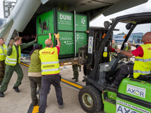 V pražské zoo už je Mojina dcera Duni. Přiletěla vojenským letounem