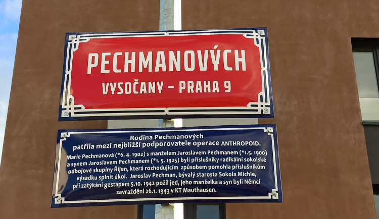 Ulici v Praze 9 pojmenovali po rodině, která za války pomohla výsadkářům