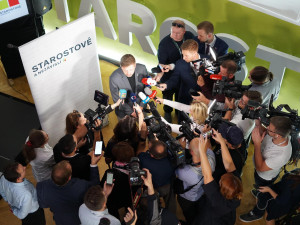 Situace ve volebním štábu STAN. Foto: Honza Faltus