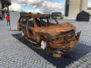 V rámci festivalu vystavili na Strahově auta zničená na Ukrajině