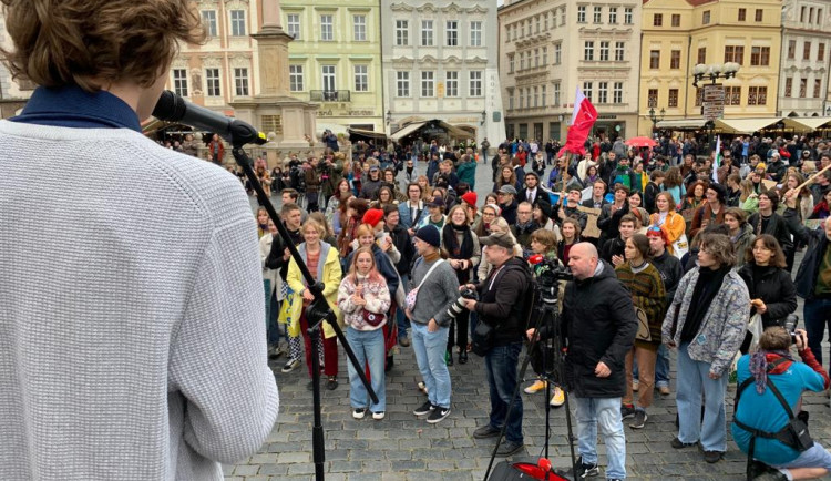 FOTOGALERIE: Aktivisté stávkovali za klima v centru Prahy