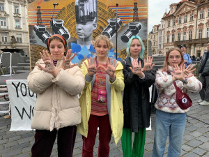 FOTOGALERIE: Aktivisté stávkují za klima v centru Prahy