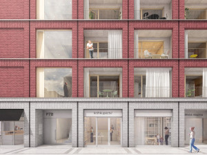 VIZUALIZACE: Nový dům v Holešovicích bude mít šedesát bytů a zelenou střechu