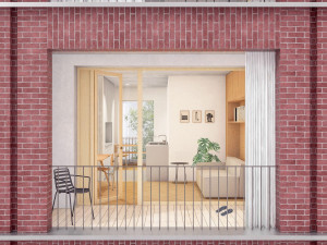 VIZUALIZACE: Nový dům v Holešovicích bude mít šedesát bytů a zelenou střechu