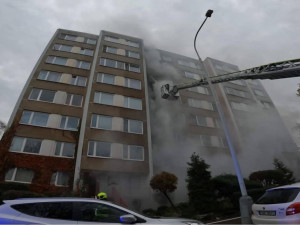VIDEO: Z požáru bytu v Praze zachránili hasiči šest lidí a psa