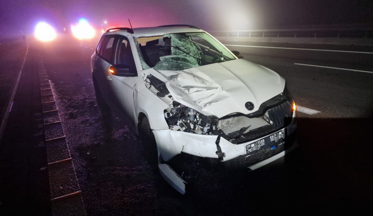 Na dálnici D3 srazil řidič chodce. Ten na místě zemřel