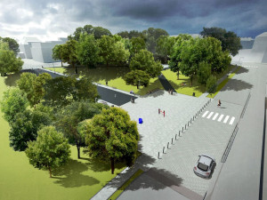 VIZUALIZACE: Praha 6 opravuje park v Bubenči. Přidá lavičky a fontánu, hotovo by mělo být na jaře