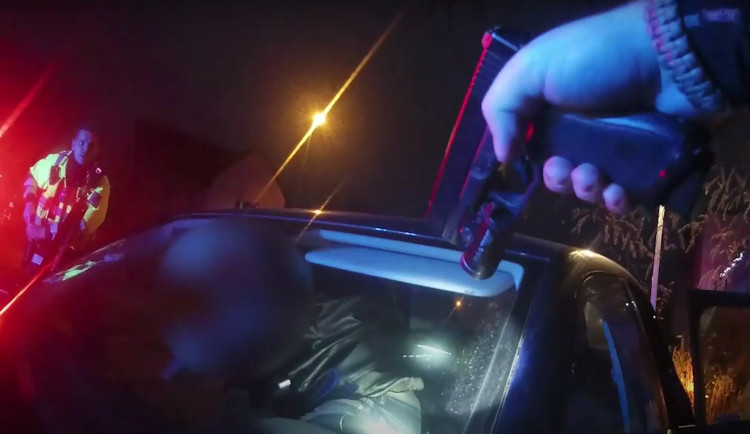 Muž zastavil až o strom.