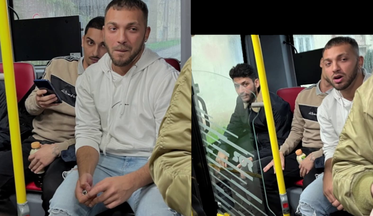 VIDEO: Muž nadával cestujícímu v autobuse. Pak mu dal pěstí a kopl ho do hlavy