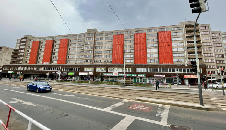 Komplex panelových domů v Táboritské ulici.