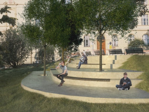 VIZUALIZACE: Praha 2 chystá revitalizaci Sadů Bratří Čapků. Oddělí děti a pejskaře