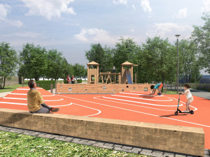 Tak hřiště naplánovali ve vizualizaci.