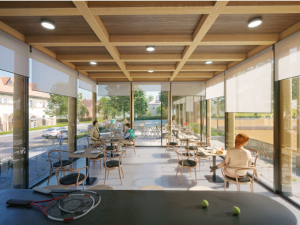 Tenisový klub by měl mít do jednoho roku novou klubovnu. Podívejte se, jak bude vypadat