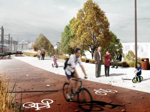 VIZUALIZACE Praha má územní rozhodnutí pro drážní promenádu v Praze 10