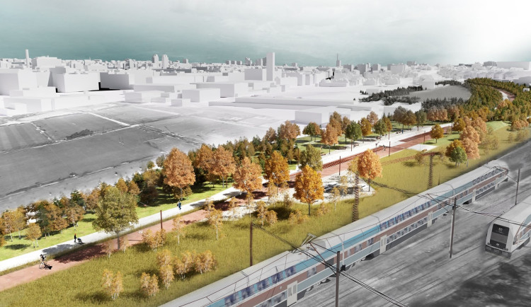 VIZUALIZACE Praha má územní rozhodnutí pro drážní promenádu v Praze 10