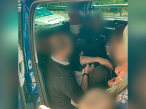 VIDEO: Pražští celníci zastavili na dálnici dodávku plnou nelegálních migrantů