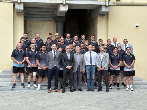 VIDEO: Prezident Pavel uvítal na Hradě novozélandské ragbisty. Předvedli mu tradiční haku