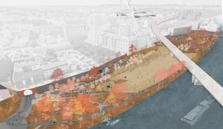 Park bude mít přístup k Vltavě.