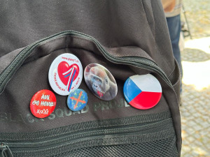 VIDEO: Před VŠE vyjádřily podporu Ševčíkovi desítky lidí, promluvil i pravomocně odsouzený politik Skála nebo herec Vyskočil