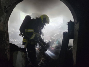 Při požáru bytu v Praze uhořeli dva psi. Dva lidé skončili v péči záchranářů