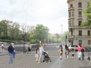 VIZUALIZACE: Rekonstrukce náměstí Jiřího z Poděbrad bude stát 395 milionů