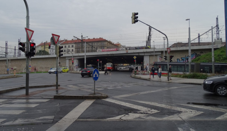 Křižovatka U Bulhara v Praze.