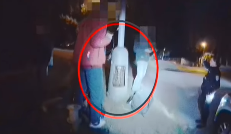 VIDEO: Vyučený elektrikář si nabíjel telefon přes pouliční lampu. Strážníky ubezpečoval, že ví, co dělá