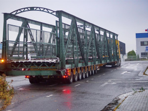 Část bývalé smíchovské lávky přemostí Jizeru v Mladé Boleslavi