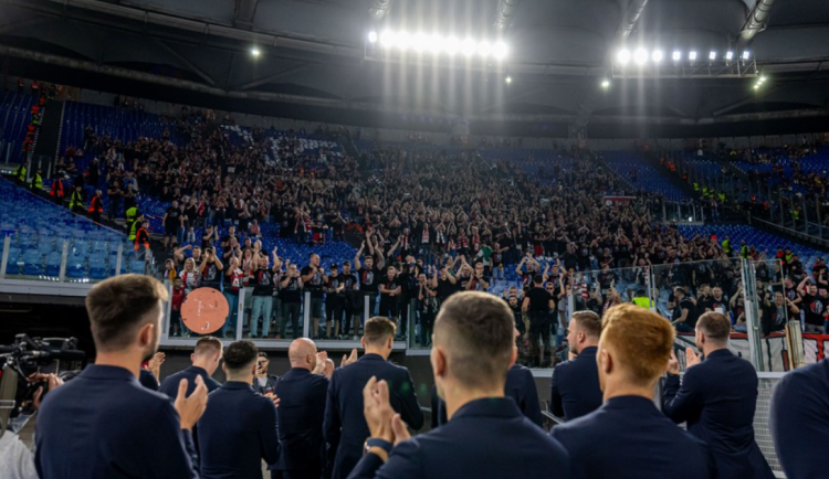 Za chování fanoušků v Římě dostala fotbalová Slavia pokutu