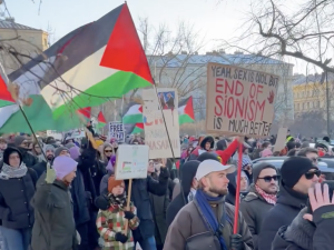 VIDEO: Stovky lidí se v Praze sešly na demonstraci k podpoře Palestiny