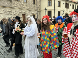 FOTOGALERIE: Když klokan potká jeptišku. Prahou prošel průvod masopustních masek