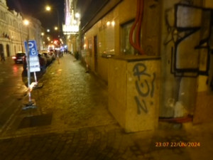 Vandala přistihly při činu hned dvě policejní hlídky najednou