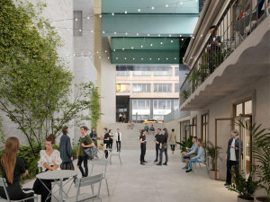 V Revoluční vyroste levitující bytový dům s pasáží