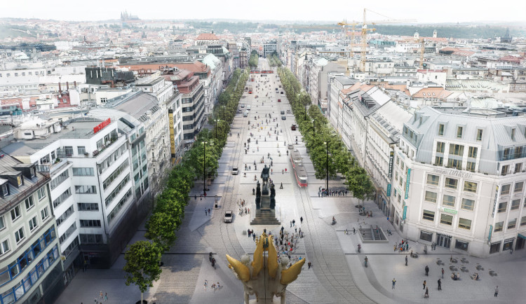 Rekonstrukce horní části Václavského náměstí v Praze začne v červnu, provoz metra neomezí