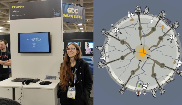 Česká studentka FAMU bodovala se svojí absolventskou počítačovou hrou na prestižní světové soutěži v USA. Tereza na stánku se svojí hrou