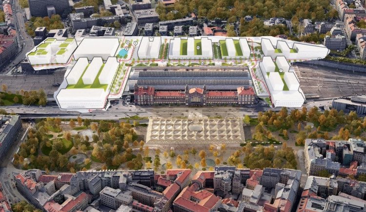 Praha souhlasí se zastřešením části kolejiště hlavního nádraží. Na platformě by mohly stát domy