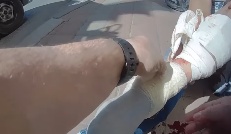 Foto ze zásahu pražských strážníků.