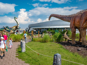 DinoPark v Praze na Harfě nabízí mnohem víc než jen modely dinosaurů