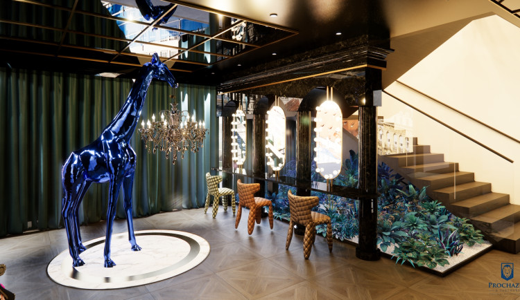 VIDEO: Nejen motýli. V obchodním domě Máj najdou lidé i modré žirafy nebo zlaté okřídlené lvy