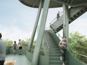 VIZUALIZACE: Podívejte se, jak bude vypadat rozhledna s restaurací v Malešickém parku