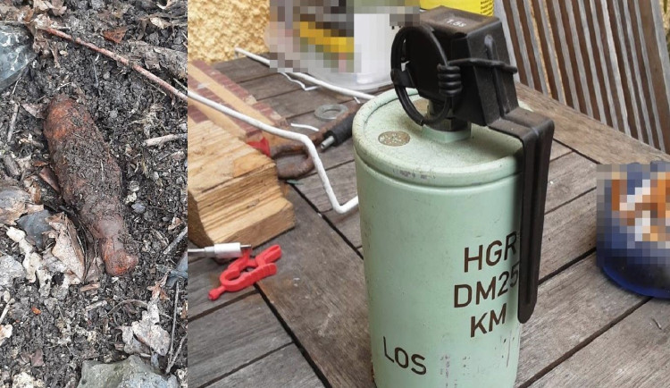 Dva lidé našli na Chebsku během jediného dne dva granáty z 2. světové války